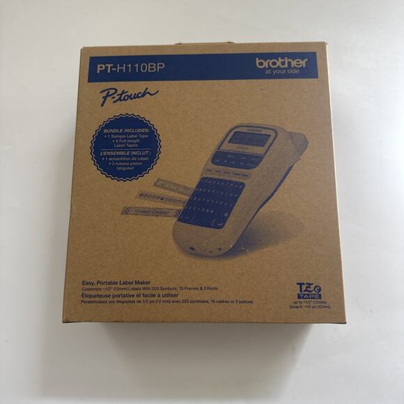 Brother P-Touch PTH110BP Easy Portable Label Maker w/INK NO CHARGER READ - Picture 1 of 10